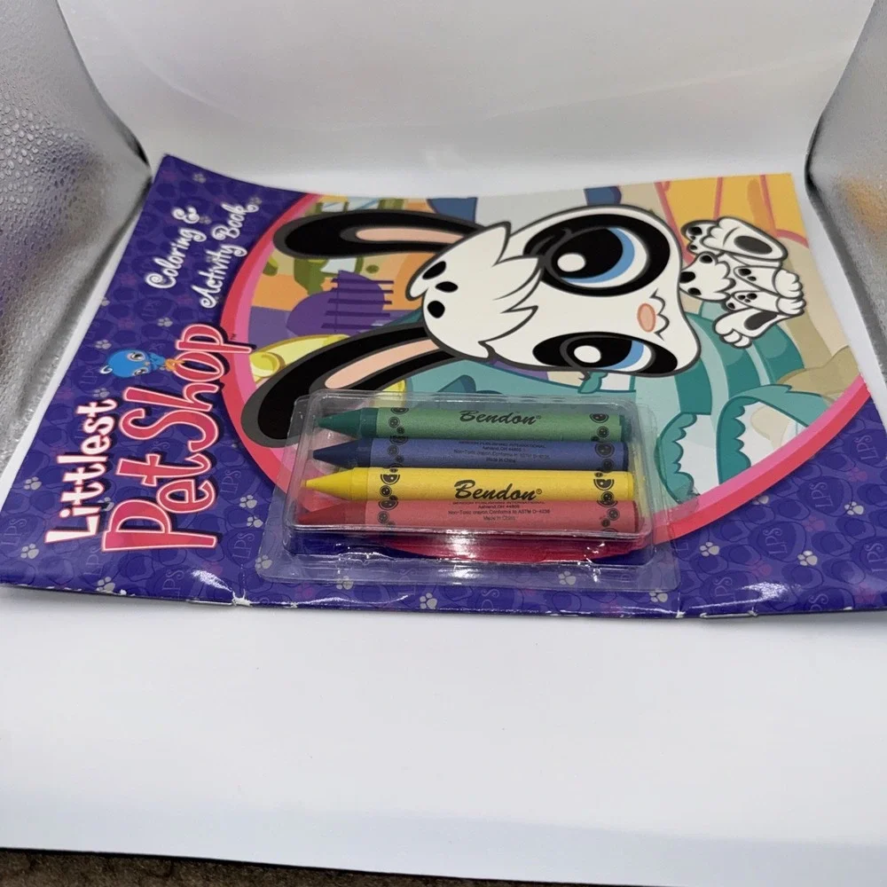 Littlest Pet Shop Coloring & Activity  Book 2007 Crayons HTF Rare LPS
